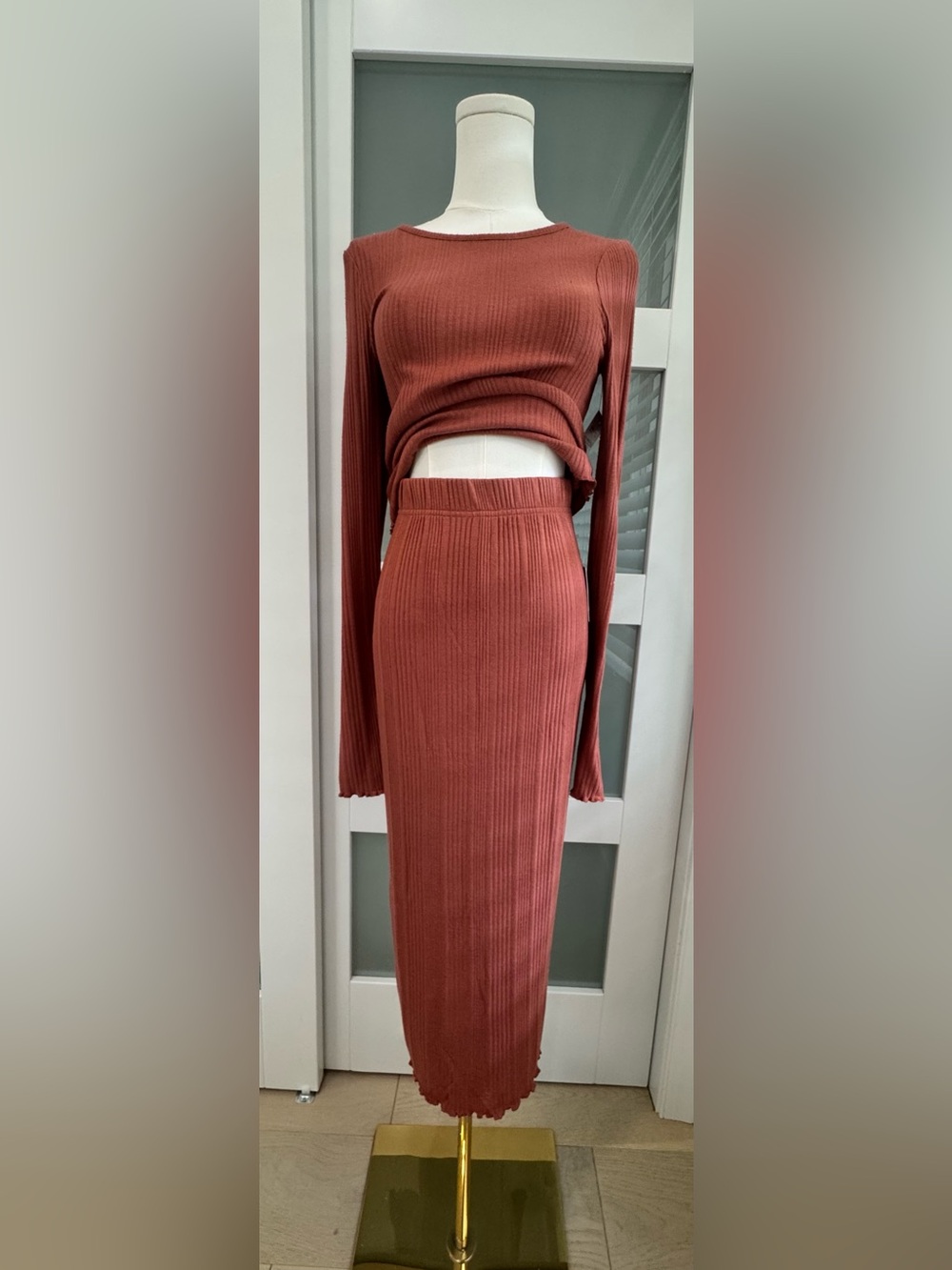 NWT 🔖 O’Neill Ribbed Top + Maxi Skirt Coordinating Outfit Size M - Picture 3 of 11